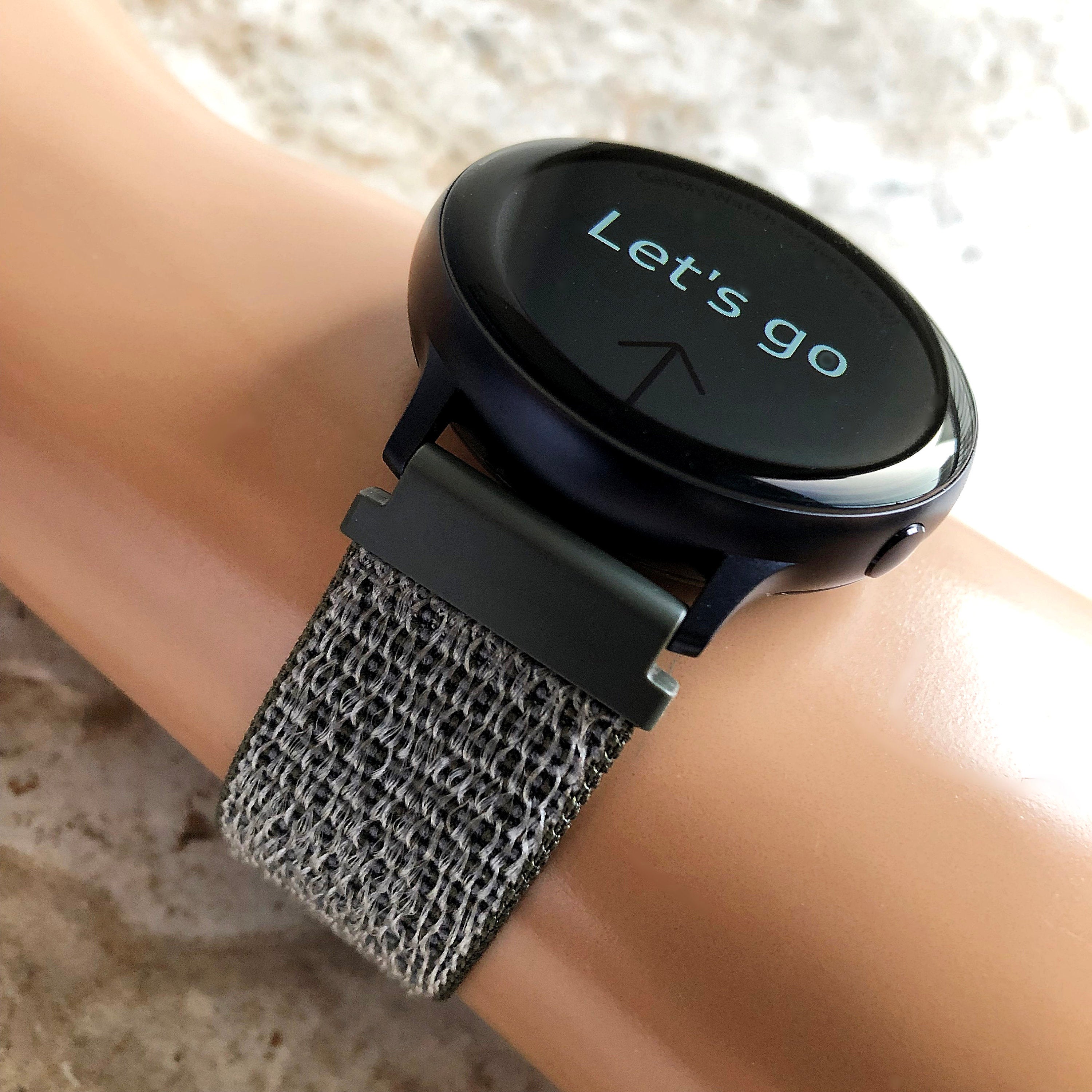 Samsung Green Olive Band for Galaxy Watch Active 2 40mm 42mm 44mm Adjustable Sports Loop and Hook Watch Strap Wristband Quick Release Pins